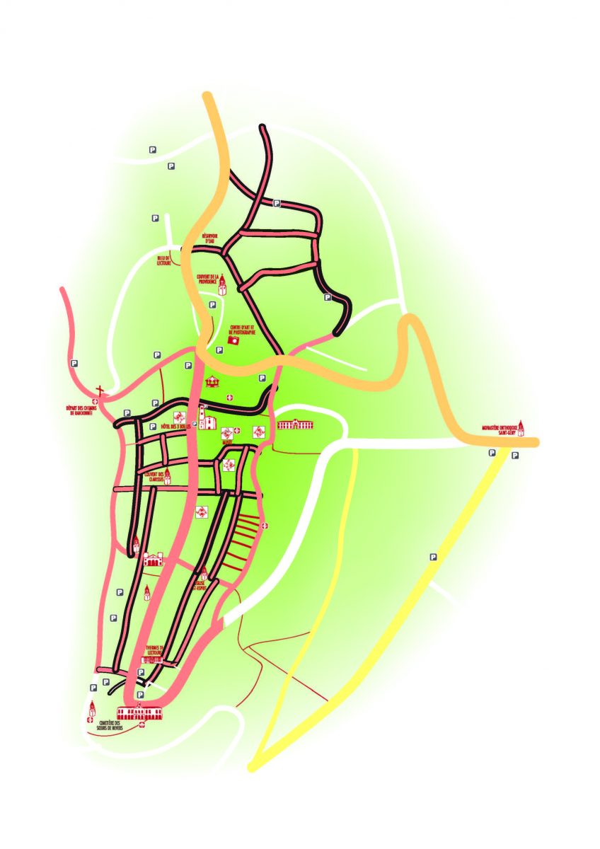 plan circulation vélos à Lectoure