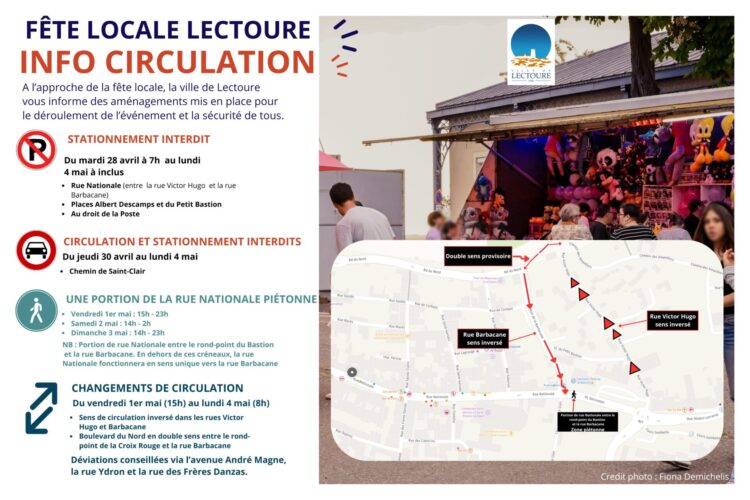 Fête locale 2026 à Lectoure&nbsp;: circulation, stationnement, sécurité… ce qu’il faut savoir