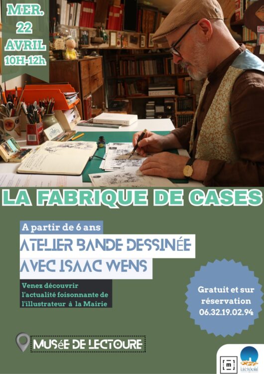 Atelier de BD avec Issac Wens. Entrée gratuite