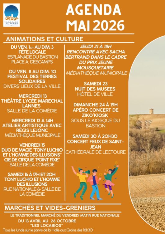 Agenda du mois de mai 2026